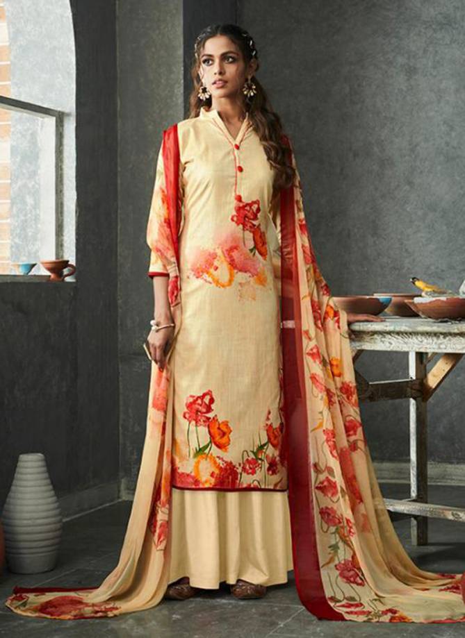 Nakshatra Pure Cotton Linen With Digital Print Salwar Suit With Nazneen Chiffon Dupatta Collection